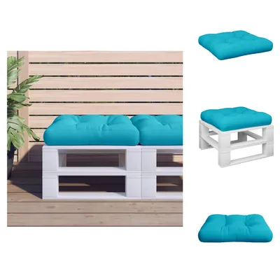 Zdjęcie produktu dla vidaXL Poduszka paleta turkusowa 50x50x12 cm tkanina - Poduszka do siedzenia