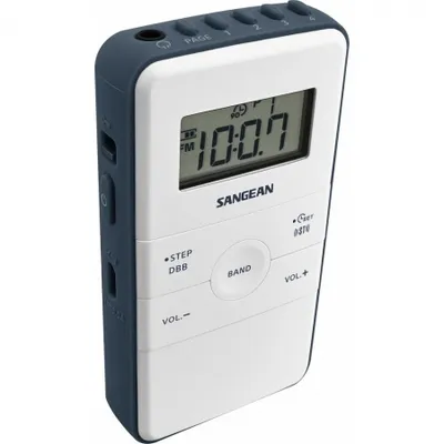 Obrázok produktu pre Sangean DT-140, Cestovné, Digitálny, AM, FM, 3,5 mm, Modrá, Biela, Jednofarebné