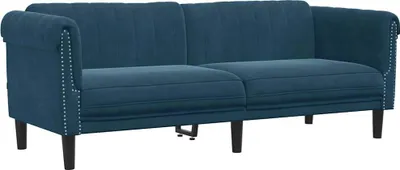 Produktbild von vidaXL Sofa 3-Sitzer Blau Samt