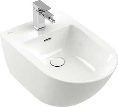 Obrázek produktu pro Villeroy & Boch Subway 3.0 - Závěsný bidet 560x375 mm, s přepadem, otvor pro baterii, alpská bílá 44700001