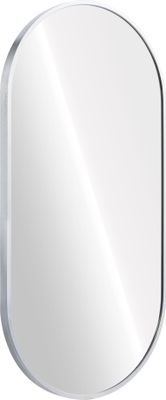 Navaris Spiegel oval groß mit Rahmen - Deko Spiegel 75x38x3cm zum Aufhängen - Wandspiegel oval -  Badezimmerspiegel Flur WC - abgerundete Ecken oben -
