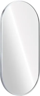 Produktbild von Navaris Spiegel oval groß mit Rahmen - Deko Spiegel 75x38x3cm zum Aufhängen - Wandspiegel oval - Badezimmerspiegel Flur WC - abgerundete Ecken oben -