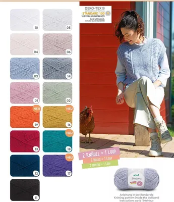Produktbild von Gründl Shetland,Mützen u. Schalwolle 100g/170m,80% Polyacryl/20% Wolle Curry (16)