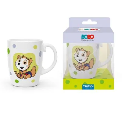 Image de Trötsch Bobo le loir Tasse verte pour enfants Tasse cadeau en porcelaine