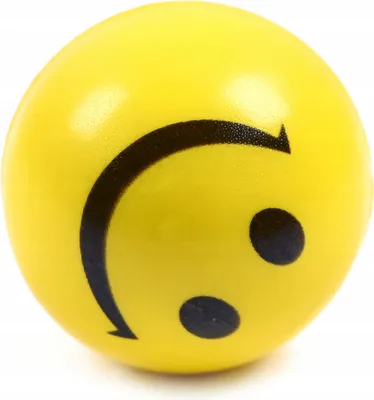 Produktbild von Antistressball Smiley 6,3cm Schaumstoffball Knautschball Gelb Emoji Handtrainer für Kinder