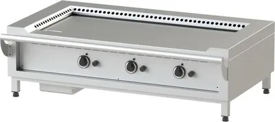 Obrázok produktu pre Plynový teppanyaki gril KBS, hladký, s 3 ohrevnými zónami, 21 kW, stolový, piezo zapaľovanie