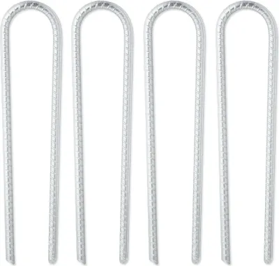 Produktbild von 4er Set Bodenanker 31.5cm verzinkt korrosionsbeständig für Trampolin Zelt Fußballtor