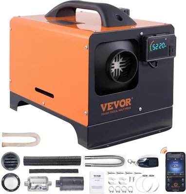 Immagine prodotto di VEVOR Riscaldamento autonomo a gasolio 12 V, 5-8 kW, 0,16-0,62 l/h