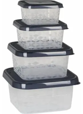 Imagen del producto de Recipientes de almacenamiento, juego de 4. Contenedores herméticos. Recipientes para conservar alimentos
