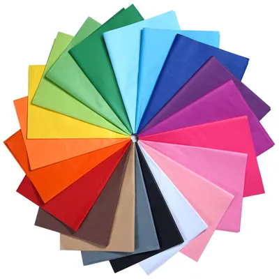 Seidenpapier-Set, 60 Bögen, 35x50 cm, 20 Farben, für Geschenke & Basteln