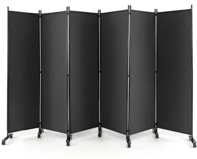 Obrázok produktu pre 6-dielna deliaca stena HV10995GR, 172,7 x 30,5 x 335,3 cm, čierna – A
