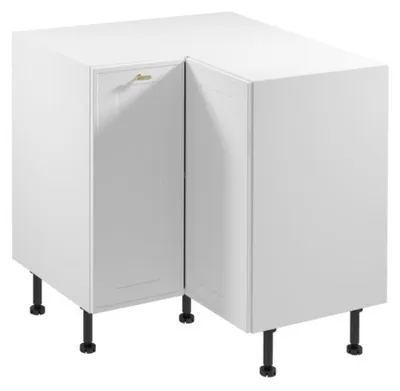 Image de Armoire d'angle Armoire d'angle de cuisine Meuble bas d'angle Armoire de cuisine avec étagère Blanc