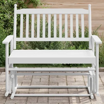 Produktbild von "im Angebot" Schaukelbank Weiß 118x70x104,5 cm Massivholz Pappel - Schaukelstühle CC17755