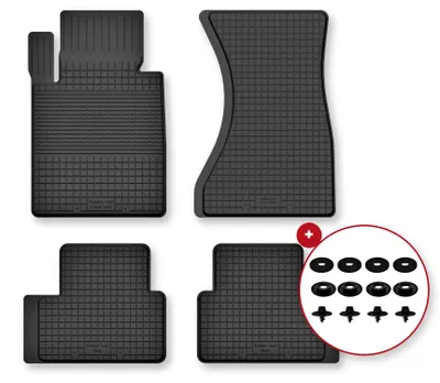 Produktbild von Gummi-Fußmatten für BMW 2 G42 2021-2022 (Coupé) – 4-tlg, Schwarz, Semi-Universal, angepasst – Wielganizator Semi-Universal