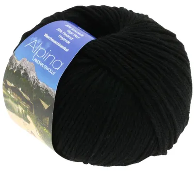 Produktbild von Lana Grossa - Alpina Landhauswolle 0009 schwarz