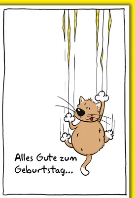 Produktbild von Geburtstag - Karte mit Umschlag - Katze