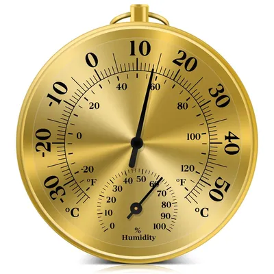 Produktbild von OKWISH Innen und Außen Thermometer Hygrometer 10 cm Thermometer Außenthermometer Hygrometer Analoges Thermometer Hygrometer Außen