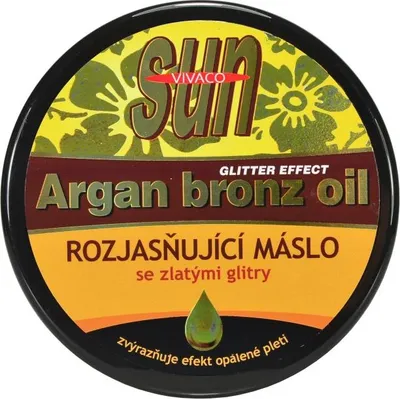 Produktbild von Aufhellende After-Sun-Butter mit Bio-Arganöl und goldenem Glitzer SUN VIVACO 200 ml