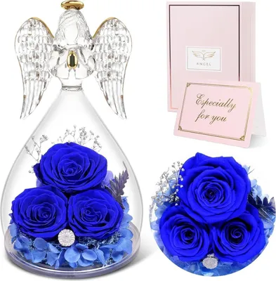 Image de Rose éternelle Ange Cadeaux pour femmes Bleu Noël Valentine'Oma