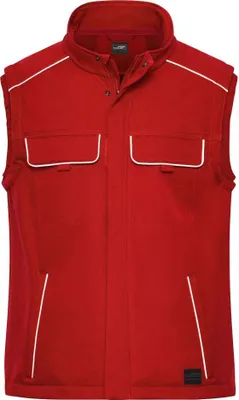 Produktbild von Workwear Softshell Vest - SOLID - red, Gr. 5XL