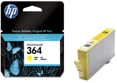 Produktbild von HP 364 Gelb Original Druckerpatrone, Standardertrag, Gelb, Tinte auf Farbstoffbasis, 1 Stück(e), 300 Seiten