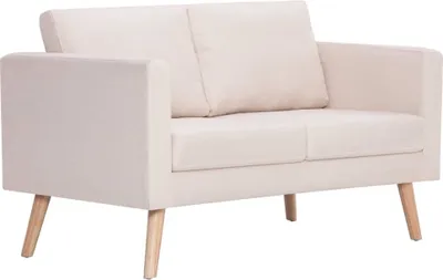 Image de Canapé à 2 places Tissu Crème