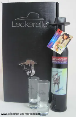 Produktbild von Leckerelle Geschenkkarton "Vordenker" 350ml mit 2 Gläser