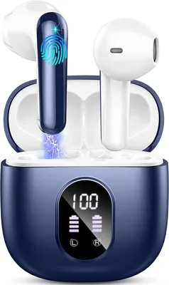 Produktbild von 5.3 In Ear Kopfhörer Bluetooth mit 4 Mic, 50H Kabellose Kopfhörer ENC Noise Cancelling, Tiefer Bass Earbuds IP7 Wasserdicht mit LED-Anzeige