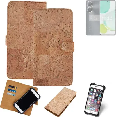 Produktbild von K-S-Trade Hülle kompatibel mit Huawei Enjoy P60 Pro  Kork Handyhülle Cover  Schutzhülle TPU Case Bumper in Hellbraun, (1x)