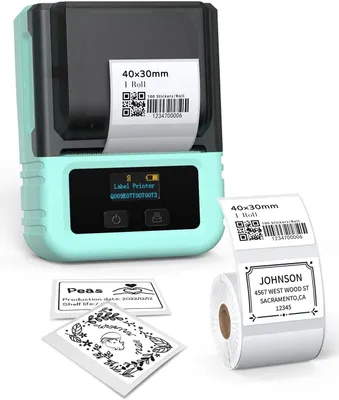 Produktbild von Phomemo M120 Etikettendrucker - Bluetooth-Etikettendrucker Thermoetikettierer Aufkleber Druckgröße 20-50 mm kompatibel mit Handys und PCs