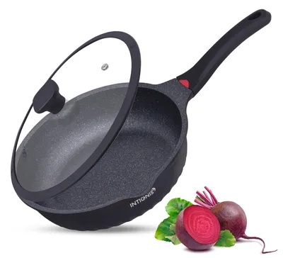 Immagine prodotto di Solidchoice - Padella antiaderente premium da 30 cm con coperchio, adatta per induzione