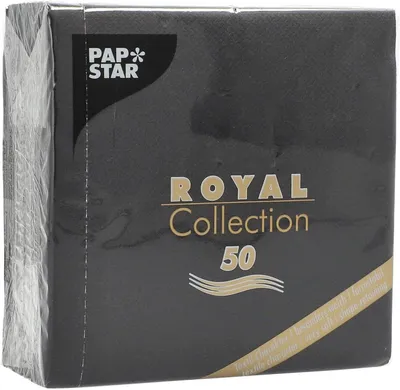 Zdjęcie produktu dla Papstar Servietten RC schwarz 25x25 cm 50 Stück