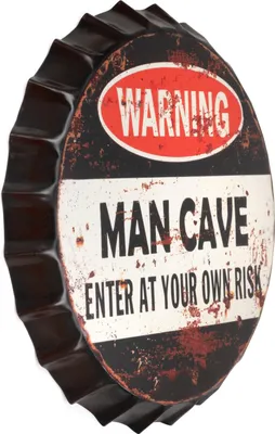 Produktbild von Kronkorken Warning Man Cave