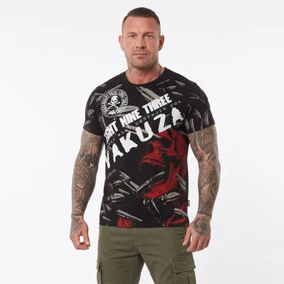 Produktbild von Yakuza Herren Danger V02 Regular T-Shirt, Schwarz, 3XL