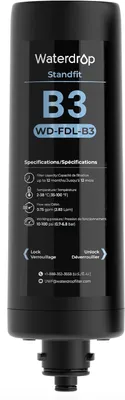 Produktbild von Waterdrop FDL-B3 Ersatzwasserfilter, Ersatz für Waterdrop DLB Untertisch-Wasserfilter