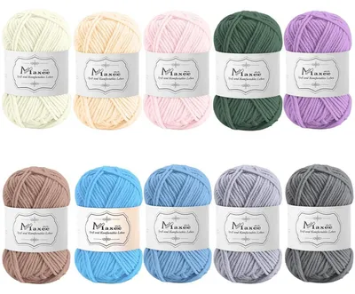 Produktbild von Häkelgarn 500g (10x50g) Acryl für Stricken & Häkeln