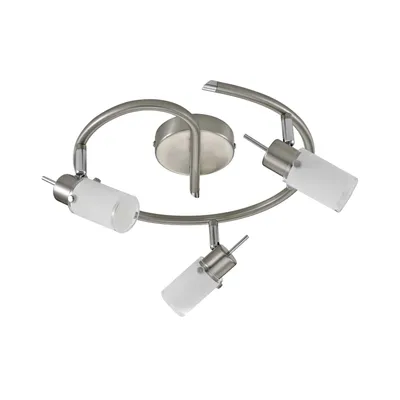 Image de Leuchten Direkt Plafonnier MAX LED 3 flg. acier