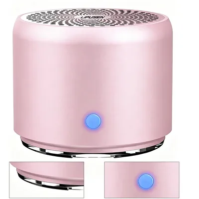 Produktbild von Mini Bluetooth Lautsprecher,Tragbarer Lautsprecher,Outdoor & Auto, Wasserdicht, Metallgehäuse, 90 dB Lautstärke, Bluetooth 5.0, Pink