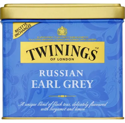 Image de Thé Earl Grey Russe Twinings 150g – Thé noir aromatique à la bergamote et aux épices