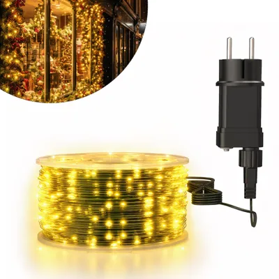 Produktbild von XMTECH LED Girlande Kupferdraht 50 m 500 LEDs Warmweiß Deko Außen Fernbedienung