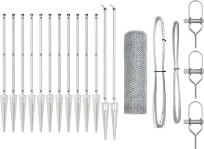 Produktbild von vidaXL Schweißdrahtzaun mit Spikes 25 x 0,4 m (B x H)
