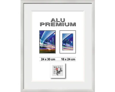 Produktbild von Bilderrahmen Alu Duo silber 24x30 cm