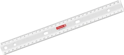 Produktbild von Lineal zum Abheften 30cm glasklar Packung mit 10 Stück