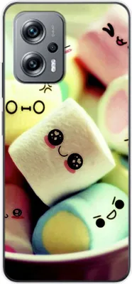 Produktbild von König Design Hülle kompatibel mit Xiaomi Redmi K50i Kunststoff Soft Handyhülle - Handy Case Marshmallows