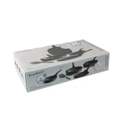 Produktbild von Set mit 4 antihaftbeschichteten bratpfannen und pfannenwender Berghoff 3950601
