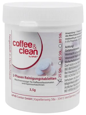 Produktbild von 25 St.2-Phasen Reinigungstabletten á 3,5g passend für Jura Miele Kaffeeautomaten