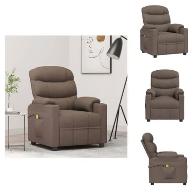 Obrázek produktu pro vidaXL Masážní křeslo taupe fabric - Masážní křeslo