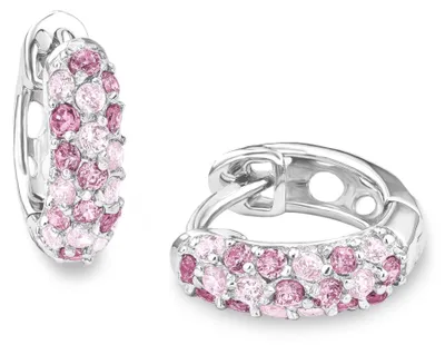 Produktbild von Lillifee 2016523 Creolen Silber Zirkonia rosa pink