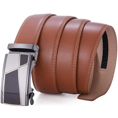 Produktbild von SAMTOBELY Gürtel Herren Automatik Gürtel mit Automatikschließe-3,5cm Breite