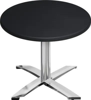 Produktbild von WTG | Bistro Außen Tisch | Ø:H 70 x 75,5 cm | Schwarz / Aluminium | Rund | Klappbar + Zusatzgewicht | Bistro Tisch Gastro Tisch